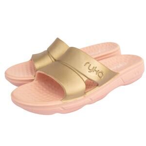 Women's Size 8 RYKA Restore Slide Slip On Sandals Lightweight Rose Gold Pink